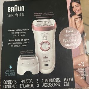Braun Epilator Silk-épil 9 9-720, Hair Removal for Women, Wet & Dry, Cordless